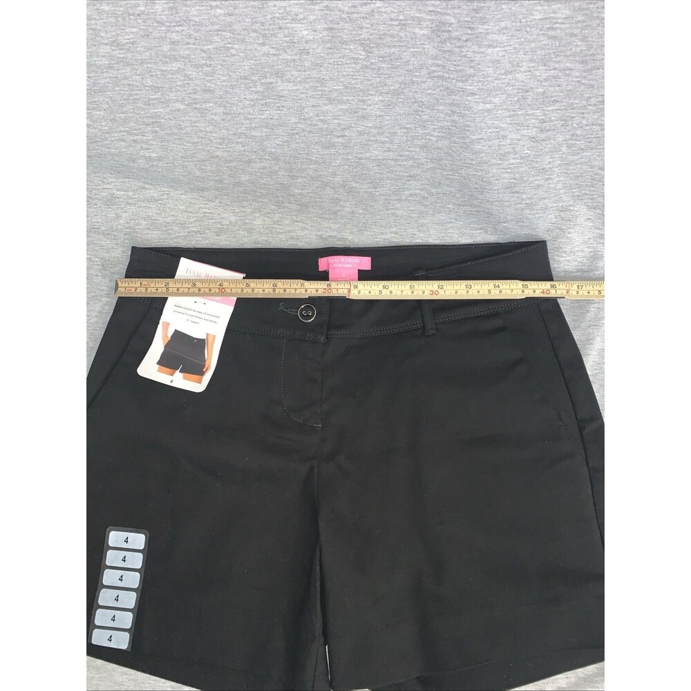 NWT ISAAC MIZRAHI New York Dress Shorts Black Tailored Flat Front Size 4 Womens - Picture 12 of 16